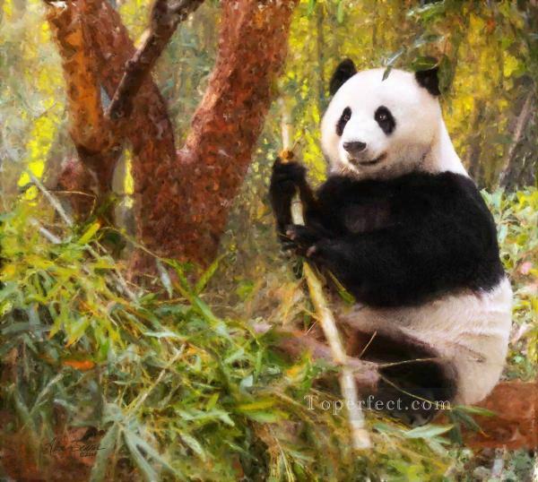 panda ours alice schear animaux Peintures à l'huile